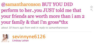 Illustration for article titled Lindsay Is Fighting With Sam On Twitter
